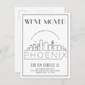 Phoenix, Arizona Modern Deco | Nieuw Adres Aankondigingskaart (Voorkant / Achterkant)