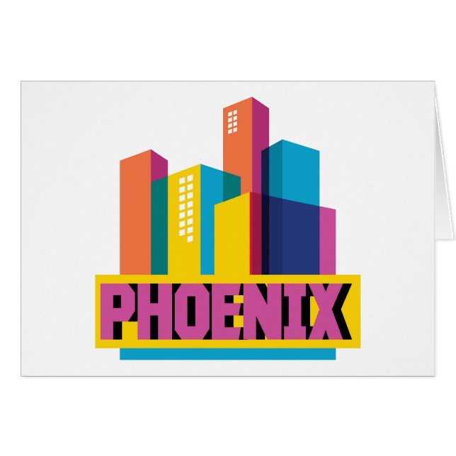 Phoenix, Arizona | Neon Skyline (Voorkant Horizontaal)