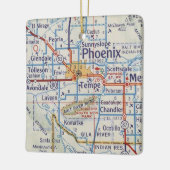 Phoenix Arizona Noël Ornement Carte Vintage (Gauche)