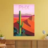 Phoenix Arizona | Reisposter Canvas Afdruk (Insitu (Woonkamer))