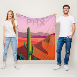 Phoenix Arizona   Reisposter Fleece Deken