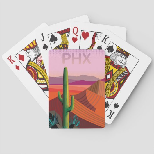Phoenix Arizona | Reisposter Pokerkaarten (Achterkant)