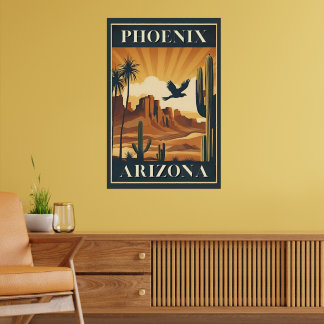 Phoenix Arizona Retro Reizen Poster
