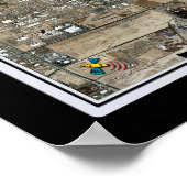 Phoenix Arizona Satellite Poster Carte (Coin)