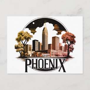Phoenix Arizona Silhouet Briefkaart