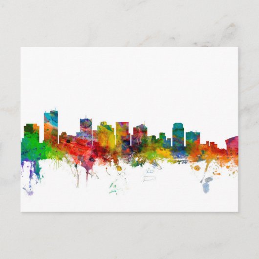 Phoenix Arizona Skyline Briefkaart (Voorkant)