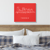 Phoenix Arizona Skyline Canvas Afdruk (Insitu (Slaapkamer))