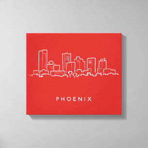 Phoenix Arizona Skyline Canvas Afdruk