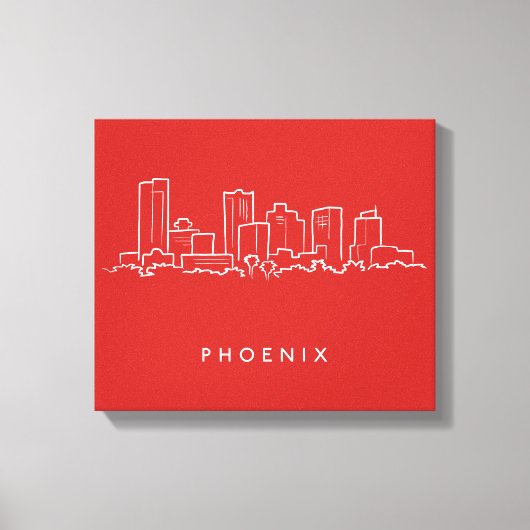 Phoenix Arizona Skyline Canvas Afdruk (Voorkant)
