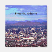 Phoenix Arizona Skyline overdag Magneet (Voorkant)