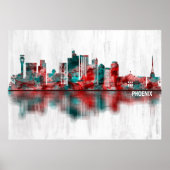 Phoenix Arizona Skyline Poster (Voorkant)