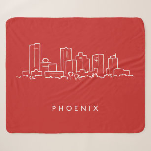 Phoenix Arizona Skyline Sherpa Deken