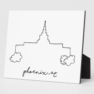 phoenix arizona tempel eenvoudige moderne schets fotoplaat