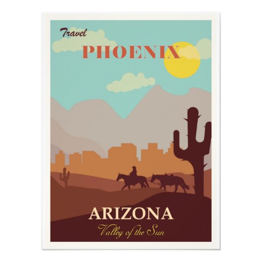 Phoenix Arizona Travel Poster (Voorkant)