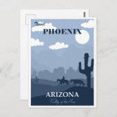  Phoenix Arizona Travel Poster Briefkaart (Voorkant / Achterkant)