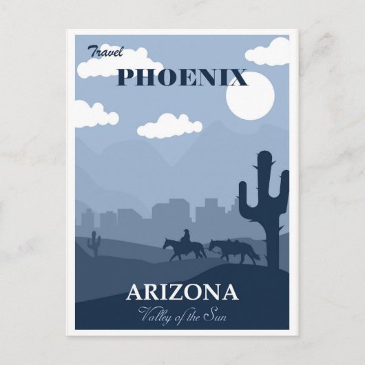  Phoenix Arizona Travel Poster Briefkaart (Voorkant)