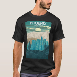 Phoenix Arizona Verenigde Staten Minimal Retr T-shirt
