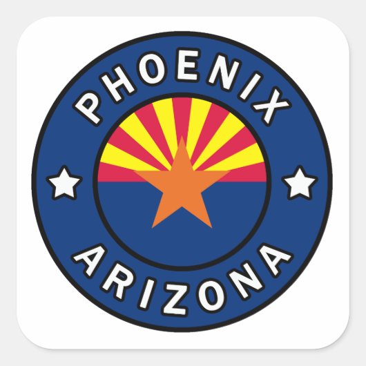 Phoenix Arizona Vierkante Sticker (Voorkant)
