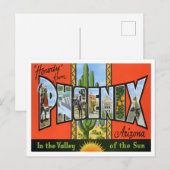 Phoenix, Arizona Vintage Big Lettres Carte postale (Devant / Derrière)