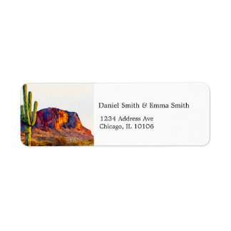 Phoenix Arizona Woestijn Retouradres Cactus Label