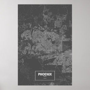 Phoenix, Arizona (zwart wit) Poster