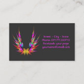 Phoenix - art fractal, carte de visite cool (Dos)