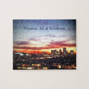 Phoenix, AZ bij zonsondergang Legpuzzel