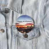 Phoenix, AZ bij zonsondergang Ronde Button 7,6 Cm (In situ)
