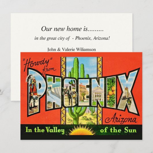 Phoenix AZ verhuisbericht (Voorkant / Achterkant)