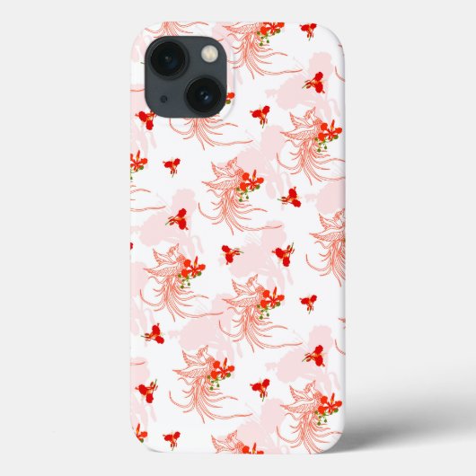 Phoenix Bird and Phoenix Flower Seamless Pattern Case-Mate iPhone Case (Achterkant)