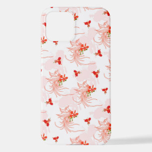 Phoenix Bird and Phoenix Flower Seamless Pattern iPhone 12 Hoesje