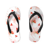 Phoenix Bird and Phoenix Flower Seamless Pattern Kinder Teenslippers (Voetbed)