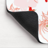 Phoenix Bird and Phoenix Flower Seamless Pattern Muismat (Hoek)