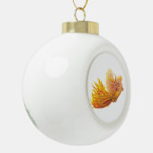 Phoenix Bird Flight Keramische Bal Ornament (Links)