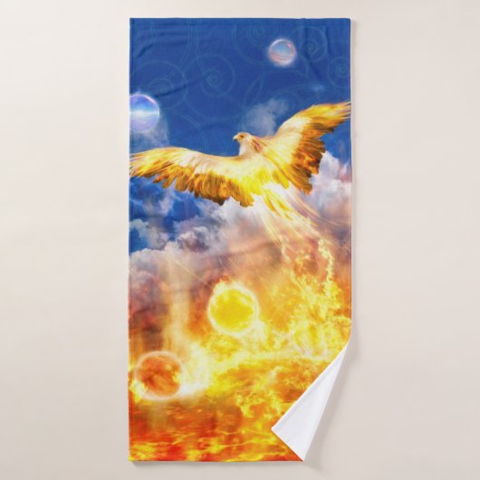 Phoenix Bird RISE BOVEN JE TROUBLES Badhanddoek (Badhanddoek)