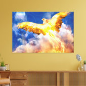 Phoenix Bird RISE BOVEN JE TROUBLES Canvas Afdruk (Insitu (Woonkamer))
