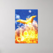 Phoenix Bird RISE BOVEN JE TROUBLES Canvas Afdruk (Voorkant)
