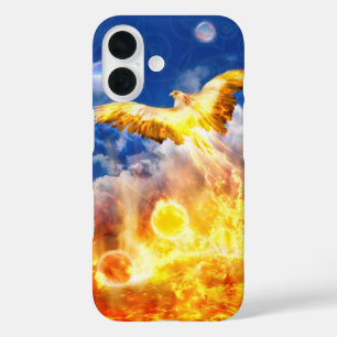 Phoenix Bird RISE BOVEN JE TROUBLES iPhone 16 Hoesje
