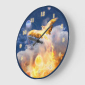 Phoenix Bird RISE BOVEN JE TROUBLES Grote Klok (Hoek)