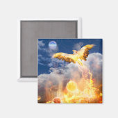 Phoenix Bird RISE BOVEN JE TROUBLES Magneet (Voorkant / Achterkant)