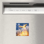 Phoenix Bird RISE BOVEN JE TROUBLES Magneet (Insitu (Vaatwasser))
