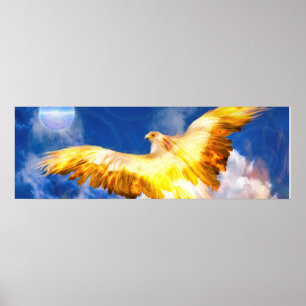 Phoenix Bird RISE BOVEN JE TROUBLES Poster