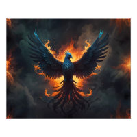 Phoenix Bird Rising met vlammen