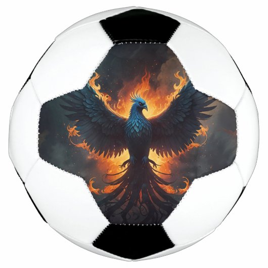 Phoenix Bird Rising met vlammen Voetbal (Voorkant)