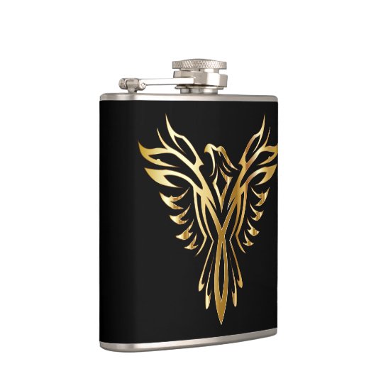 Phoenix Bird Wrapped Vinal Flask Heupfles (Rechts)