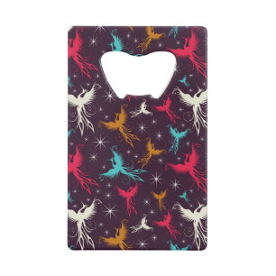 Phoenix Birds Figuur Patroon Kredietkaart Flessenopener