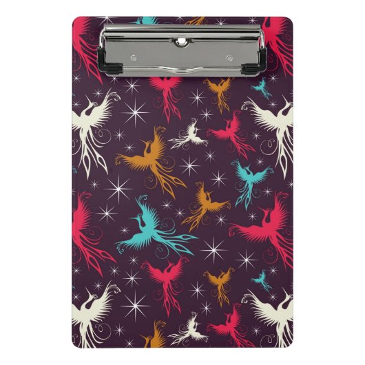 Phoenix Birds Figuur Patroon Mini Klembord (Voorkant)