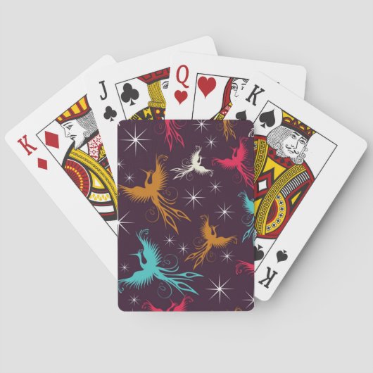 Phoenix Birds Figuur Patroon Pokerkaarten (Achterkant)