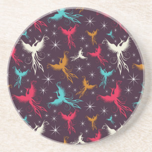 Phoenix Birds Figuur Patroon Zandsteen Onderzetter