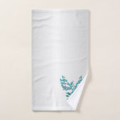 Phoenix bleu turquoise se lève sur l'argent (Serviette à main)